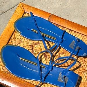 Blue and Gold Buckle sandals